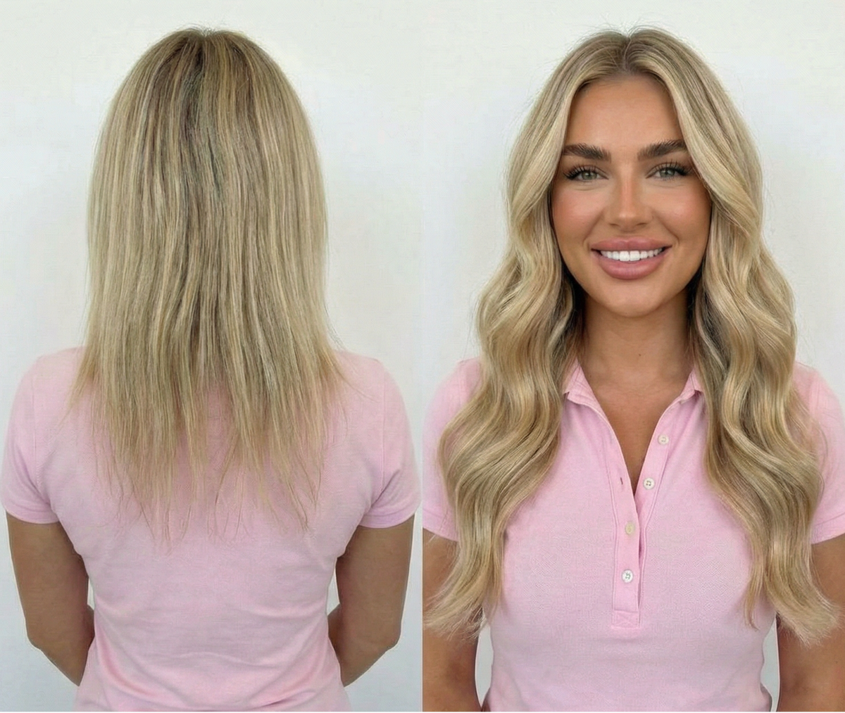 Before and after hair transformation