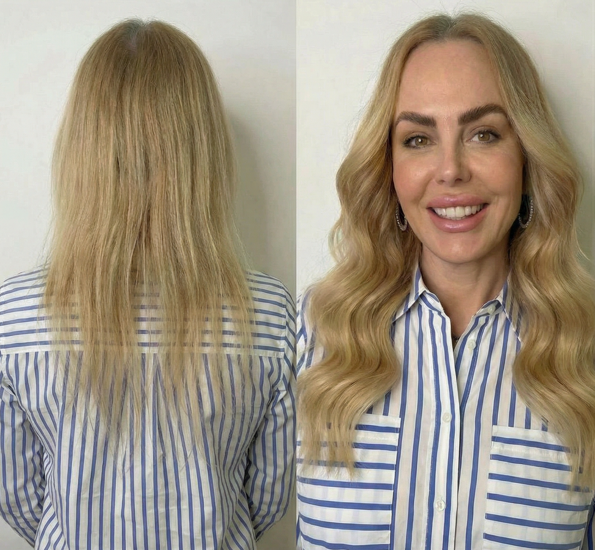 Before and after hair transformation