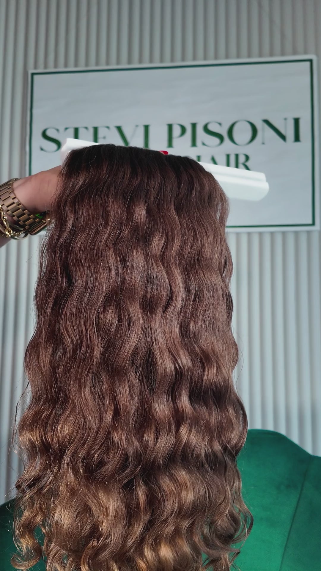 20 inch Russian single donor virgin natural brown ombre hair tail, video